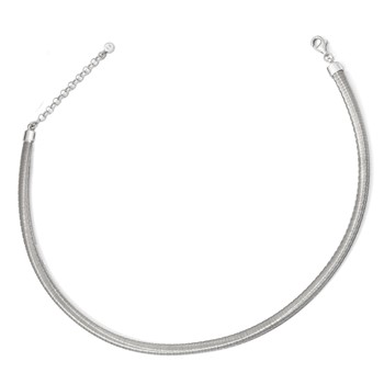 Leslie's Sterling Silver Rhodium-plated with 2in ext. Necklace — alternate view