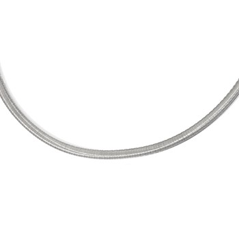 Leslie's Sterling Silver Rhodium-plated with 2in ext. Necklace