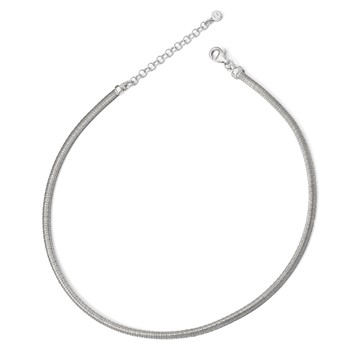 Leslie's Sterling Silver Rhodium-plated with 2in ext. Necklace — alternate view