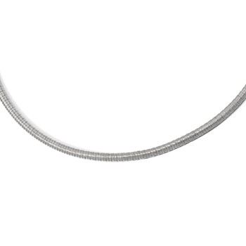 Leslie's Sterling Silver Rhodium-plated with 2in ext. Necklace
