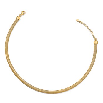 Leslie's Sterling Silver Gold-tone with 2in ext. Necklace — alternate view