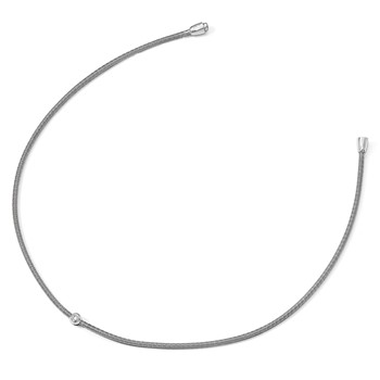 Leslie's Sterling Silver Polished CZ Necklace — alternate view