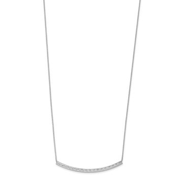 Leslie's Sterling Silver Bar w/2in ext. Necklace — alternate view