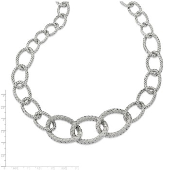 Leslie's Sterling Silver Woven Necklace — alternate view