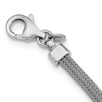 Leslie's Sterling Silver Polished Twisted w/1.25 in ext Necklace — alternate view