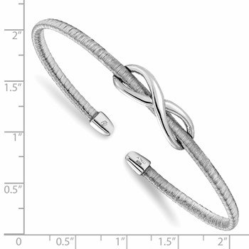 Leslie's Sterling Silver & Rhodium Textured Infinity Cuff Bangle — alternate view