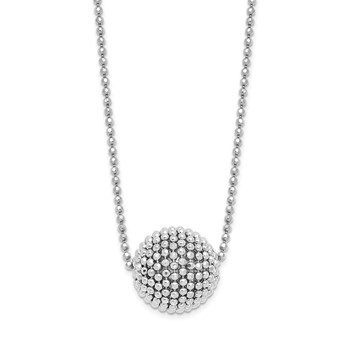 Leslie's Sterling Silver Polished D/C w/1 in ext. Necklace