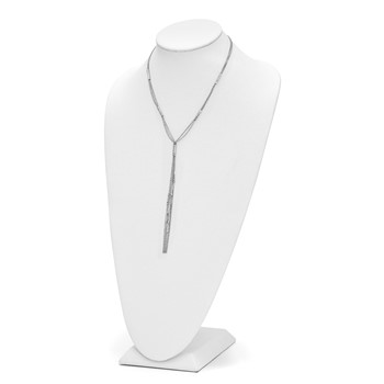 Leslie's Sterling Silver Polished & Textured Fancy Necklace — alternate view