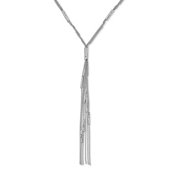 Leslie's Sterling Silver Polished & Textured Fancy Necklace