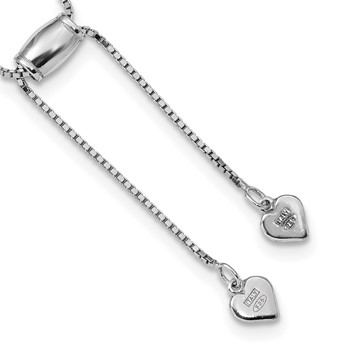Leslie's Sterling Silver Polished Adjustable Necklace — alternate view