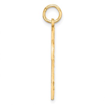 Sterling Silver Gold-plated Large Diamond-cut #23 Charm — alternate view