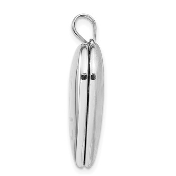 Sterling Silver Rhodium-plated Guardian Angel Ash Holder Heart Locket — alternate view