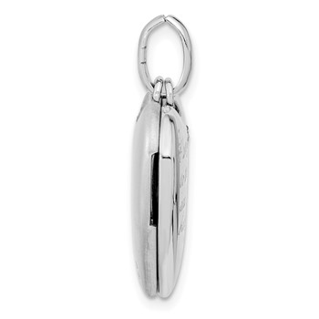 Sterling Silver Rhod-pltd 20mm Diamond LOVE TO MOON Swing Locket — alternate view