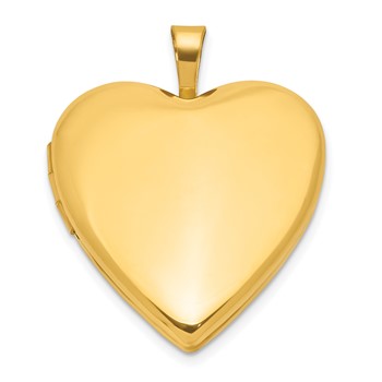1/20 Gold Filled Polished and Satin 20mm Heart Locket