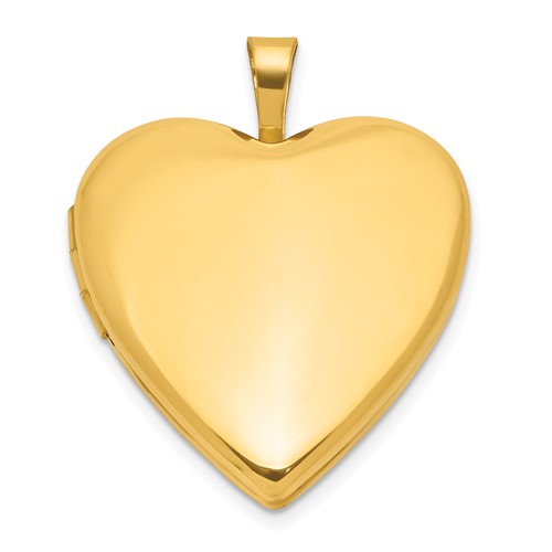 1/20 Gold Filled Polished and Satin 20mm Heart Locket