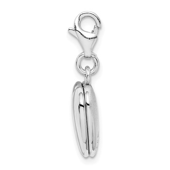 Sterling Silver Polished Lobster Clasp 12mm Heart Locket — alternate view