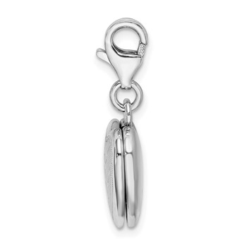 Sterling Silver Gold-plated Patterned Lobster Clasp 12mm Heart Locket — alternate view