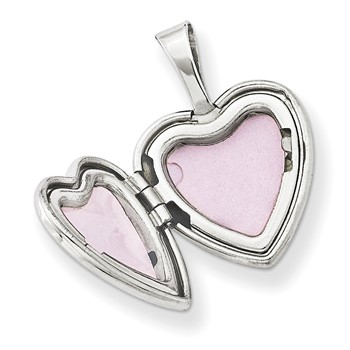 Sterling Silver & Diamond Trust 12mm Heart Locket — alternate view