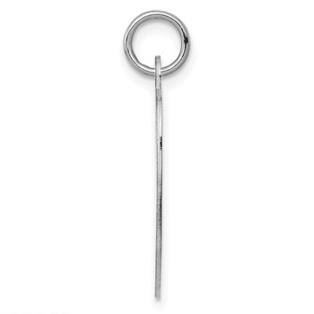 Sterling Silver Rhodium-plated Engravable Boy Disc Charm — alternate view