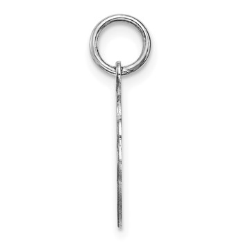 Sterling Silver Rh-plt Engraveable Polished Front/Satin Back Disc Charm — alternate view