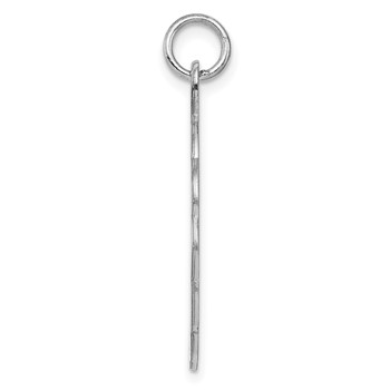 Sterling Silver Rh-plt Engraveable Polished Front/Satin Back Disc Charm — alternate view