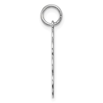 Sterling Silver Rh-plt Engraveable Polished Front/Satin Back Disc Charm — alternate view