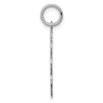 Sterling Silver Rh-plt Engraveable Polished Front/Satin Back Disc Charm — alternate view