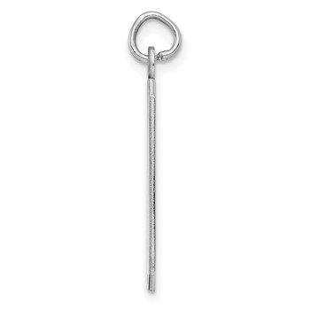 Sterling Silver Engraveable Rectangle Polished Front/Back Disc Charm — alternate view