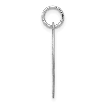 SS Rh-plt Engraveable Heart Patterned Polished Front/Satin Back Disc — alternate view