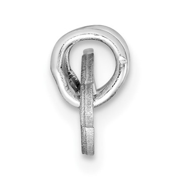 Sterling Silver Rh-plt Engravable Polished Front/Satin Back Plate — alternate view