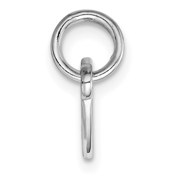 SS Rh-plt Engraveable Double Heart Polished Front/Satin Back Plate — alternate view