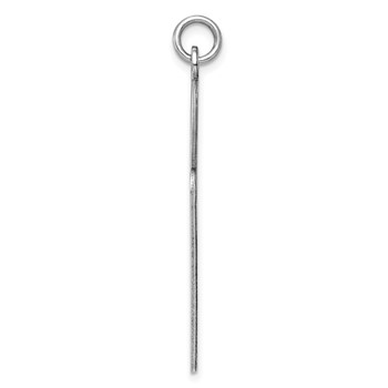 Sterling Silver Rh-plt Engravable Polished Front/Satin Back Disc Charm — alternate view