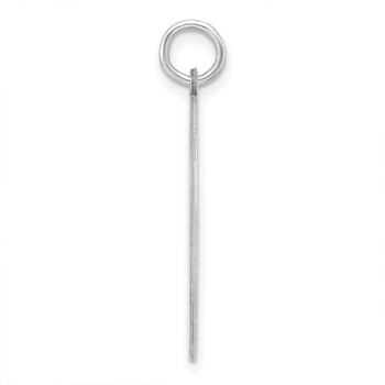 Sterling Silver Rhod-plated Eng. Rnd Polish Front/Satin Back Disc Charm — alternate view