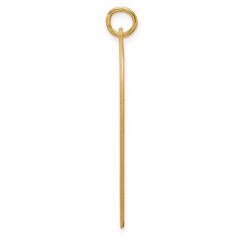 Sterling Silver GP Engraveable Heart Polished Disc Charm — alternate view