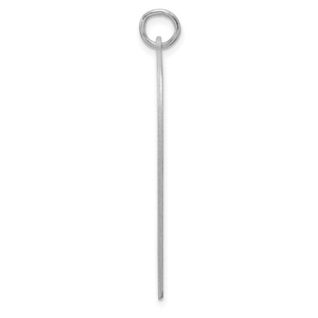 SS Rh-plt Engraveable Heart Polished Front/Satin Back Disc Charm — alternate view