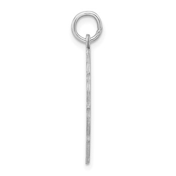 Sterling Silver Rh-plt Engraveable Polished Front/Satin Back Disc Charm — alternate view