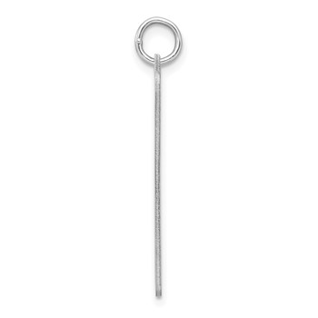 Sterling Silver Rhod-plate Eng. Rect. Polish Front/Satin Back Disc Charm — alternate view