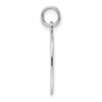 Sterl Silver Rh-plt Engraveable Oval Polished Front/Satin Back Disc Charm — alternate view