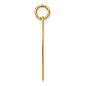 Sterling Silver GP Engraveable Heart Polished Disc Charm — alternate view