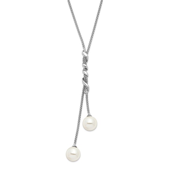 Round Mesh Necklace with Magnetic Clasp Gold | Rhodium / 18 Inches