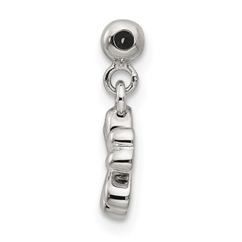 Mio Memento Sterling Silver Crystal Dangle Clover Charm — alternate view