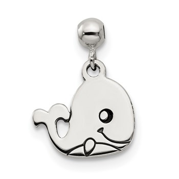 Mio Memento Sterling Silver Enamel Dangle Whale Charm