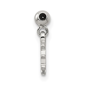 Mio Memento Sterling Silver Blue CZ Dangle Ship Charm — alternate view