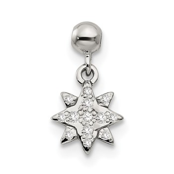 Mio Memento Sterling Silver CZ Dangle Star Charm