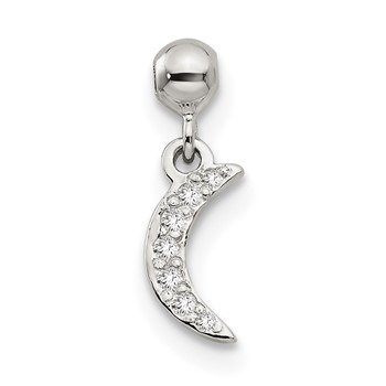 Mio Memento Sterling Silver CZ Dangle Moon Charm