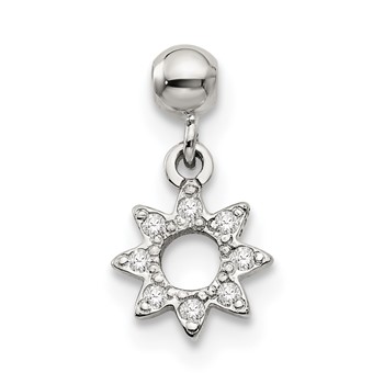 Mio Memento Sterling Silver CZ Dangle Star Charm