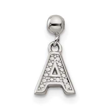 Mio Memento Sterling Silver Letter A Dangle Initial Charm
