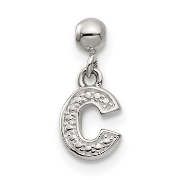 Mio Memento Sterling Silver Letter C Dangle Initial Charm