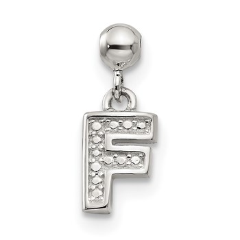 Mio Memento Sterling Silver Letter F Dangle Initial Charm