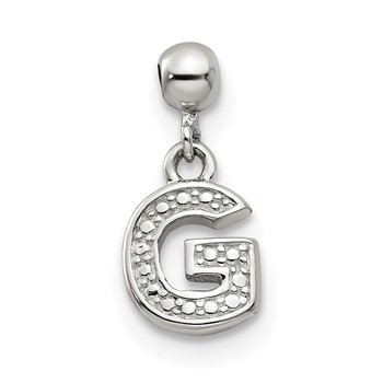 Mio Memento Sterling Silver Letter G Dangle Initial Charm
